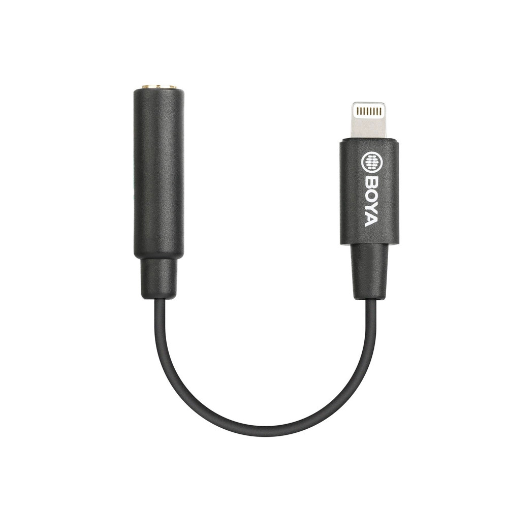 BOYA BY-K8 Female 3.5mm TRS Microphone Adapter Cable to iOS