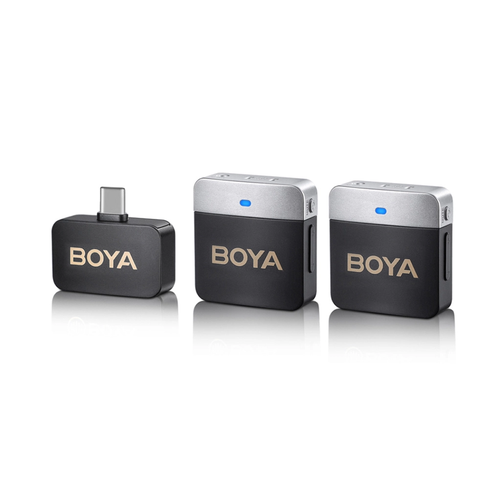 BOYA BY-M1V4 2-Person Wireless Microphone System forType-C Mobile Devices (2.4 GHz)(Neck mic. Wireless)