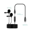 BOYA BY-M2D Digital Dual Omnidirectional Lavalier Microphones with Detachable Lightning Cable (iOS)