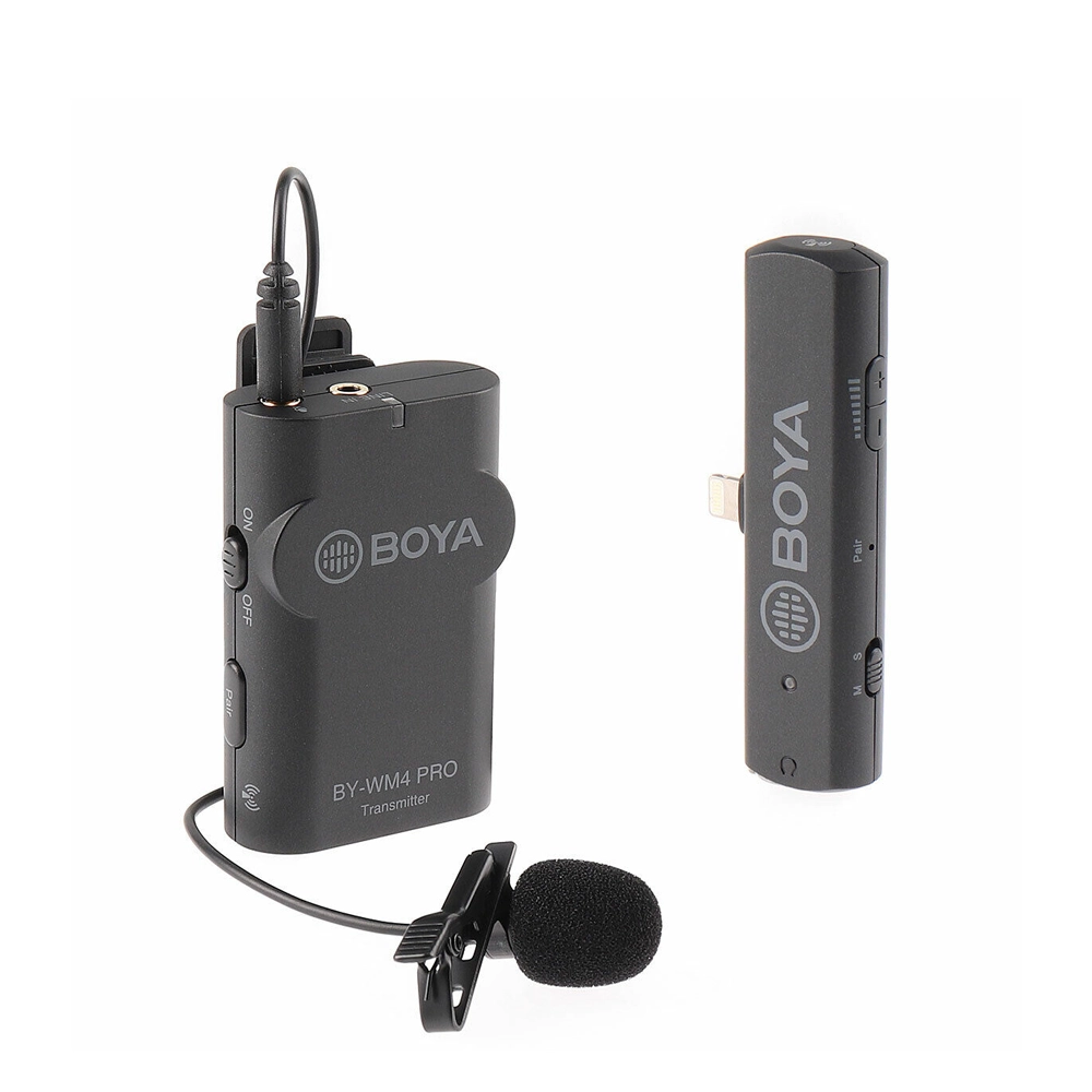 BOYA BY-WM4 PRO-K3 Digital Wireless Omni Lavalier Microphone System for Lightning iOS Devices (2.4 GHz) (Neck mic. Wireless)
