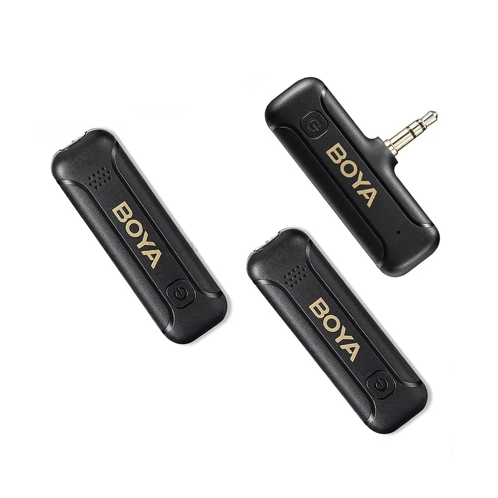 Boya BY-WM3T2-M2 2persones 2.4GHz Wireless Lavalier Microphone Plug Play Microphones for Camera (Neck mic. Wireless)