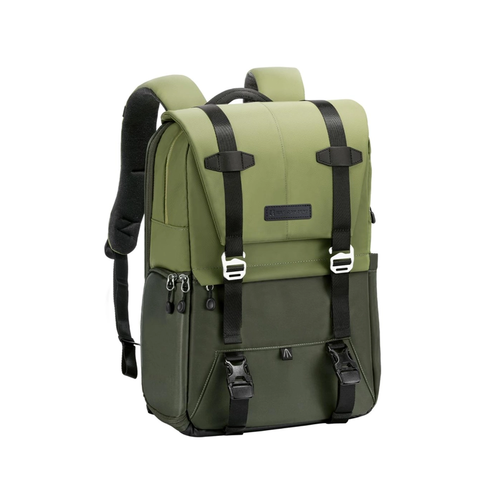 KF13.087AV2 Camera Backpack, with Rain Cover for Cameras (Army Green）45x30x20cm