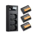 KF28.0038 NP-FZ100 3-Battery 2280mAh and 3-Slot Charger, for Sony camera