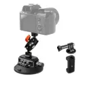 KF31.100 4.5" Suction Cup Camera Mount with Double Ball Head Magic Arm, Mobile Phone Clamp, Gopro Adapter Accessories, 3/8" to 1/4" Adapter Screw, MS45