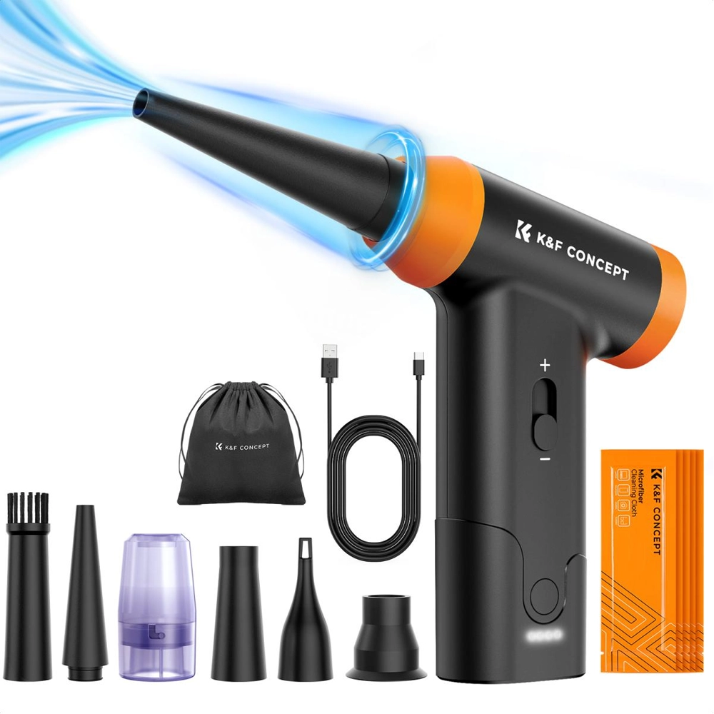 SKU.2318 Concept 14in1 Compressed Air Duster, Stepless Adjustable 150000RPM Electric Air Duster, Adjustable&Portable Air Blower for Deep Clean, Computer Keyboard Car Home- Replace Compressed Air Cans