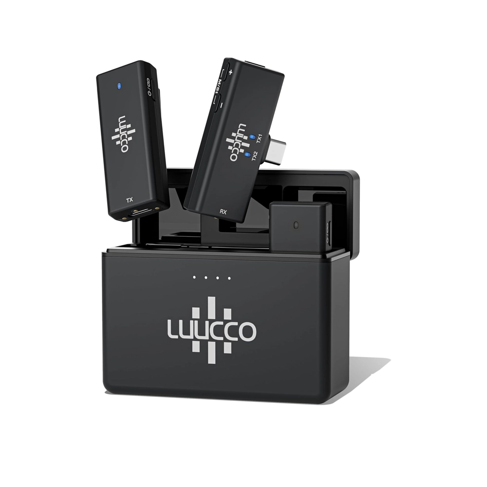 LUUCCO ProTalker S2 Dual Wireless Microphone for (Camera , Type C phone)  (Neck mic. Wireless)