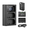 NEEWER DUAL USB CHARGER with 2PCS 2000 MAH LP-E6 BATTERY (BLACK)  (10090503) (10101458)