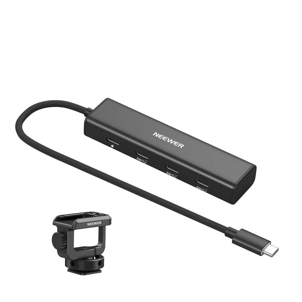 NEEWER PS020E 4 In 1 USB C Hub 3.1 Gen2 100W PD with Cold Shoe Adapter (10105644)