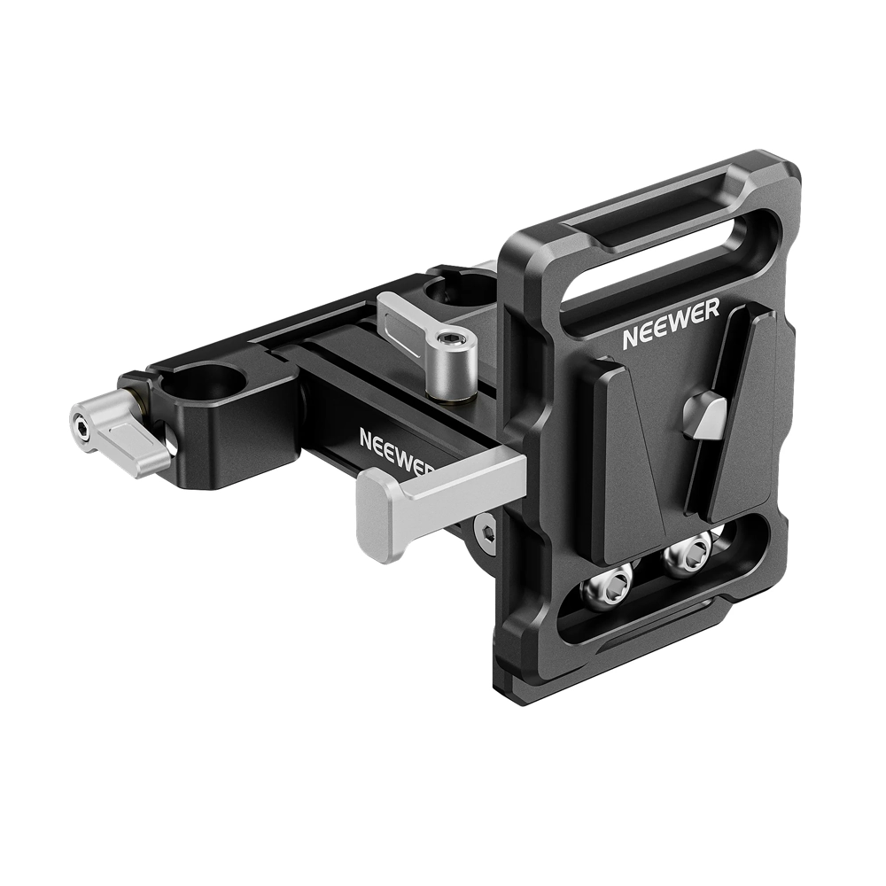 NEEWER PS007 V MOUNT BATTERY PLATE WITH DUAL ROD CLAMP AND ROTATABLE HINGE (10103909)