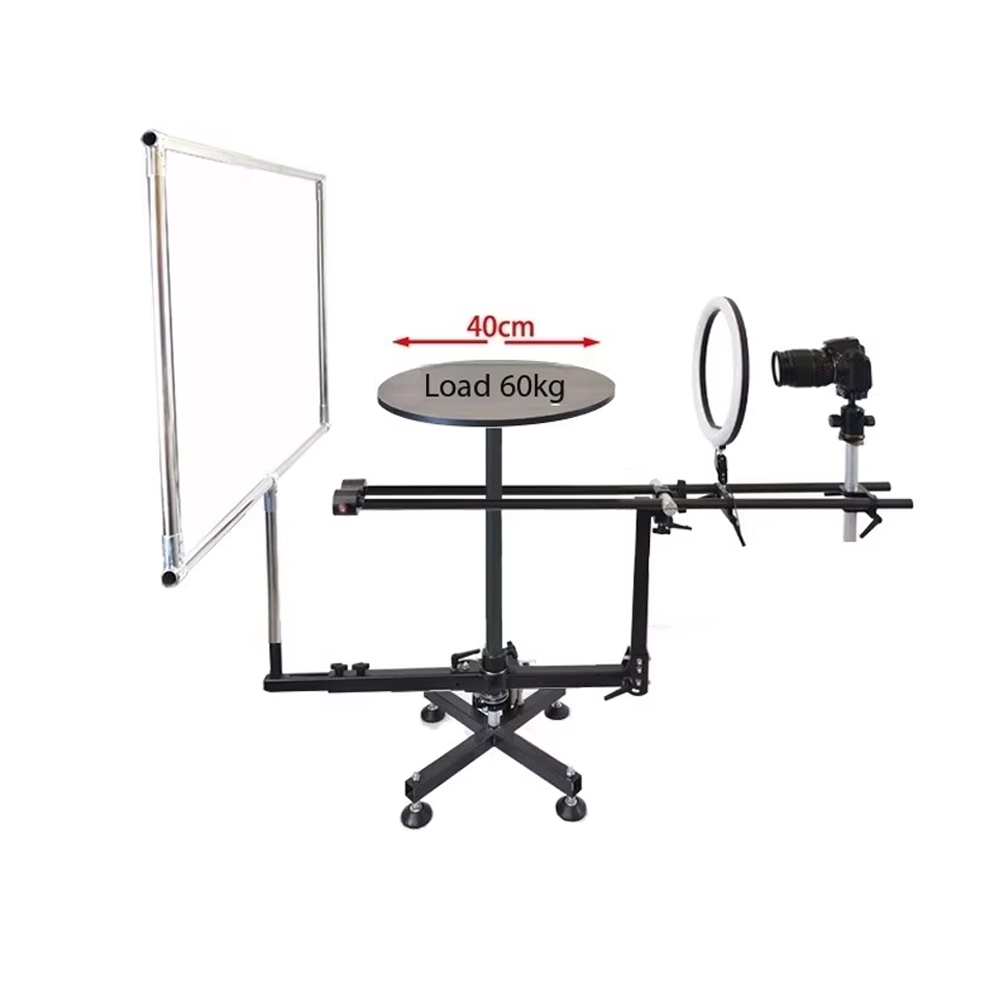 360 Photography Turntable/40cm Horizontal and Vertical Shooting Turntable with Slider