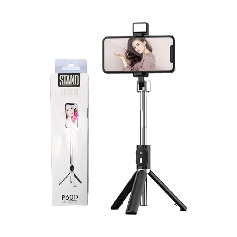 P60D-MONOPOD STAND WIRELESS LIVE BROADCAST SELFIE STICK 100cm