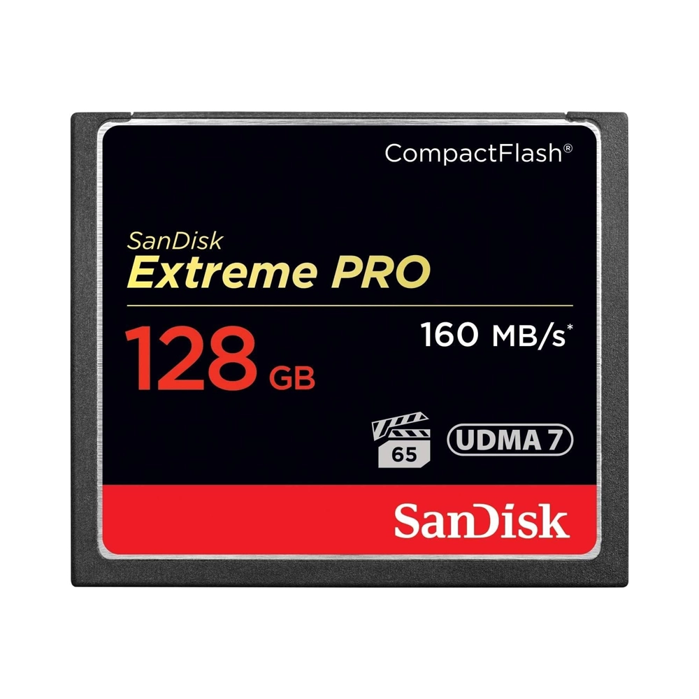 SANDISK  Extreme PRO 128GB 160MB/S  CompactFlash card (4K)