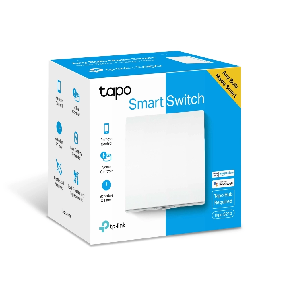 TP-LINK Tapo Smart Light Switch 1 Gang 1 Way S210