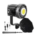 QPS-ULANZI VL120BI 120W Bi-color V-Mount Video Light with SoftBox 60cm &Light Stand
