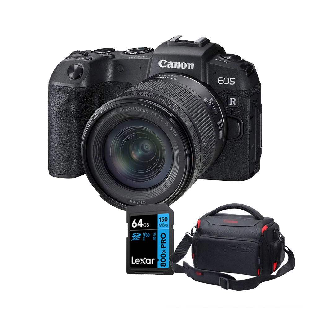 CANON EOS RP Full Frame Mirrorless Body with RF 24-105mm f4-7.1 IS STM with Memory Card & Bag 