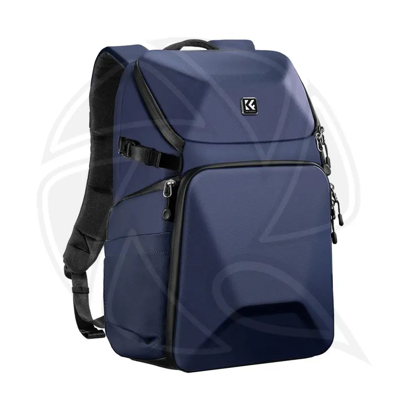KF13.144V2 Concept Camera Backpack 20L Large Waterproof Camera Bag with Front HardShell / 15.6" Laptop / Tripod Compartment for Photographers, Blue