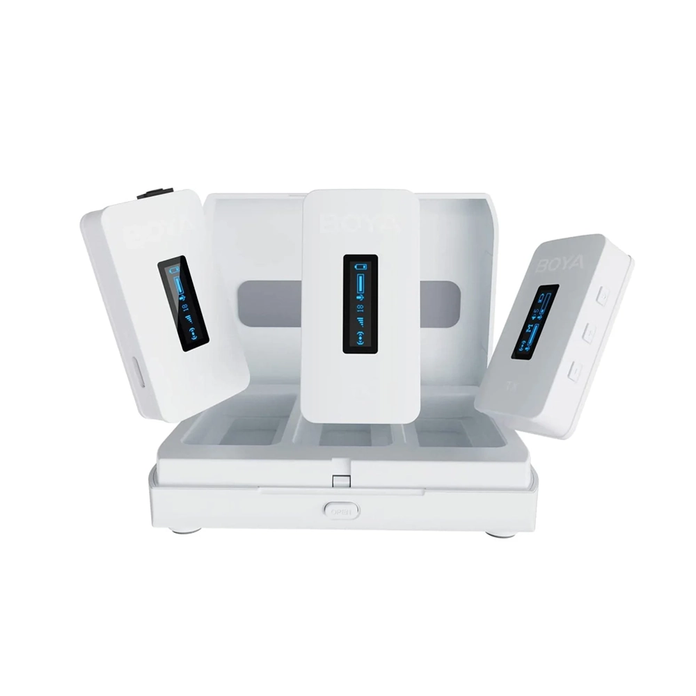 BOYA BY-XM6-K2W  Colorful Set 2.4GHz Ultra-compact Wireless Microphone System Kit (Neck mic. Wireless)