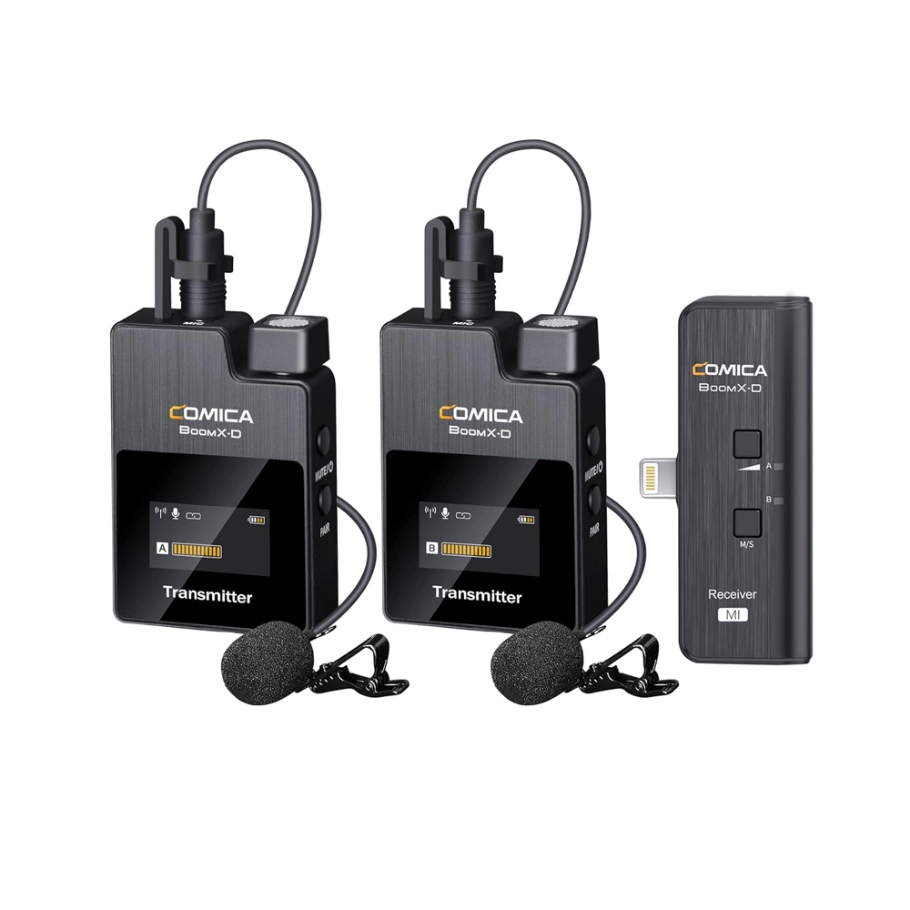 COMICA Boom X-D MI2 2.4G Dual Digital Wireless Microphone Lightning