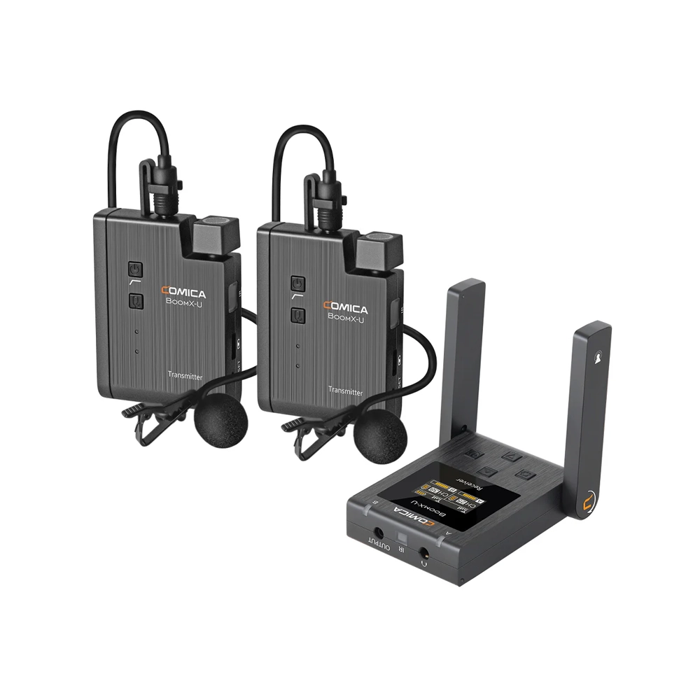 COMICA Boom X-U U2 Broadcasting-Level Multi-Functional Mini UHF Wireless Microphone