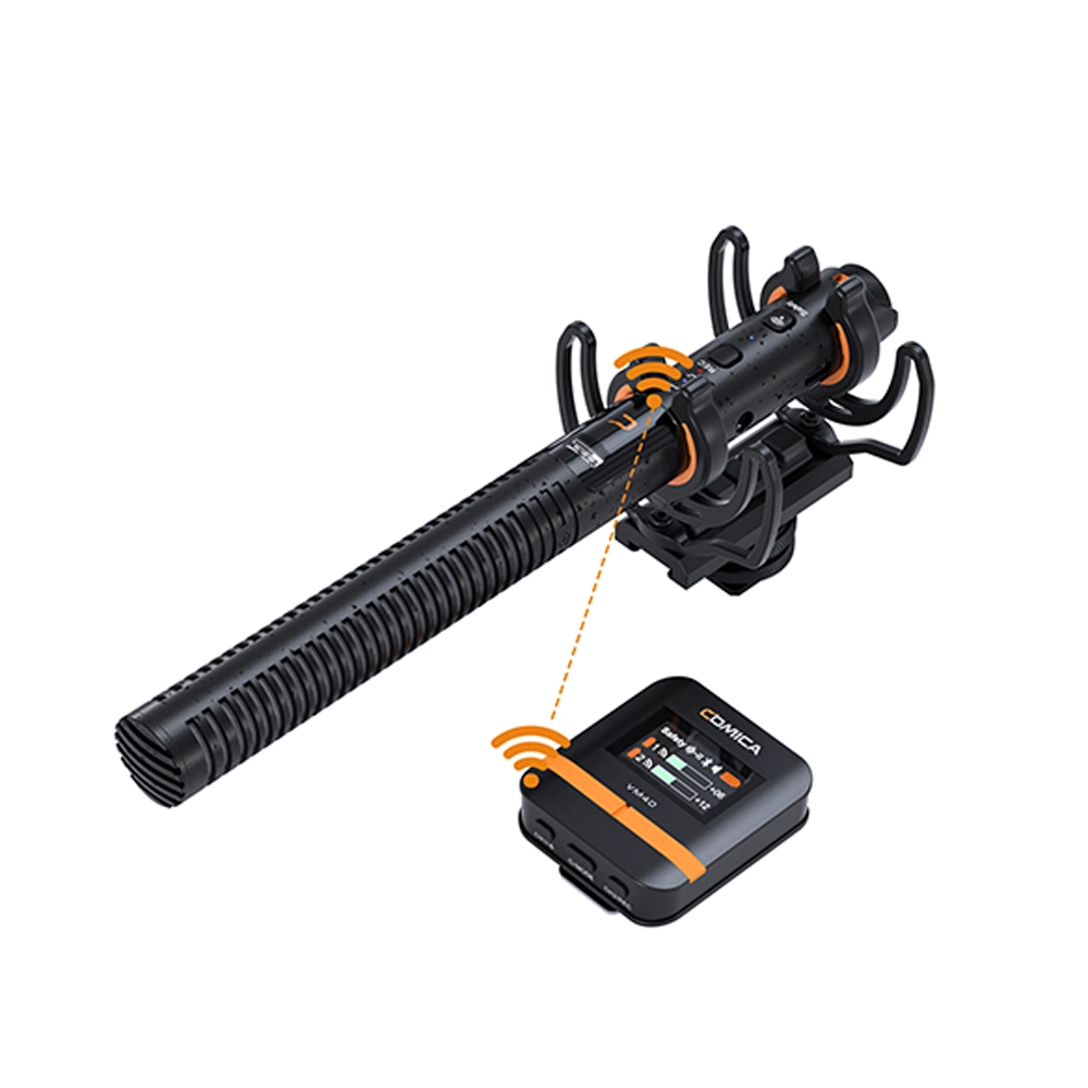 COMICA VM40 Super Cardioid Dual-Channel Wireless Shotgun Microphone