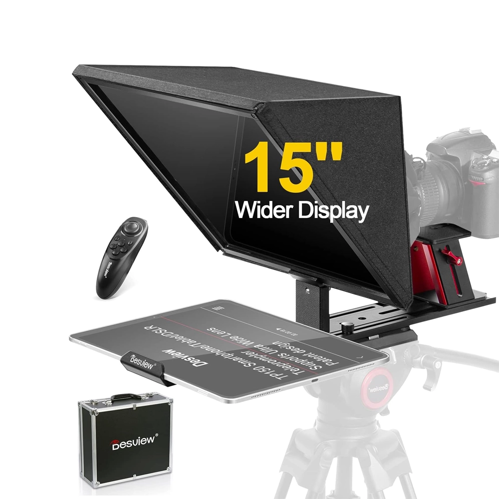 DESVIEW TP150 (38cm ) Portable Teleprompter for Camera
