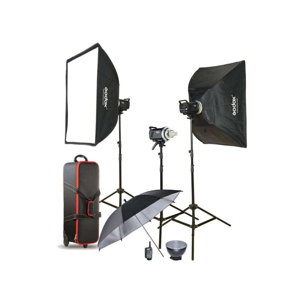 GODOX MS200-D Studio Flash Monolight (3-Light Kit)