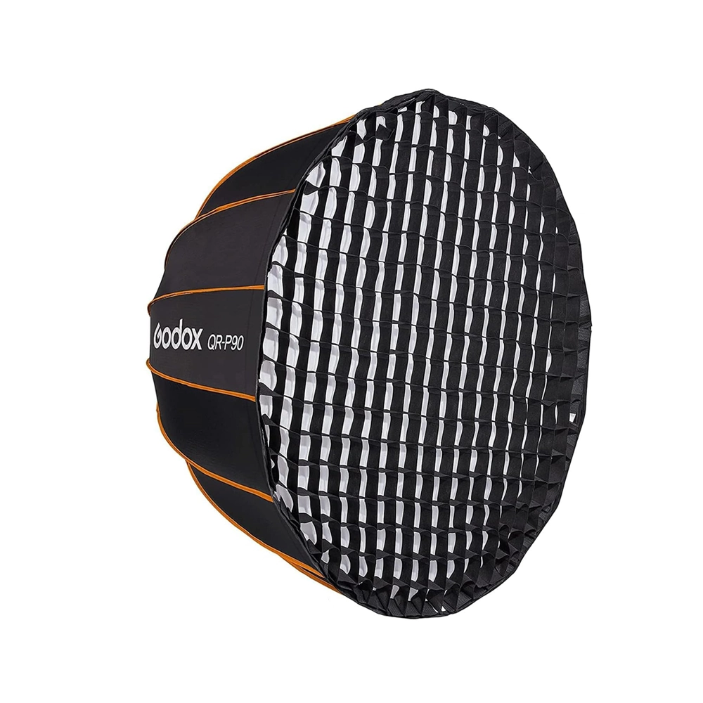 GODOX QR-P90 Quick Release Parabolic  Softbox with Bowens Mount & Grid KIT