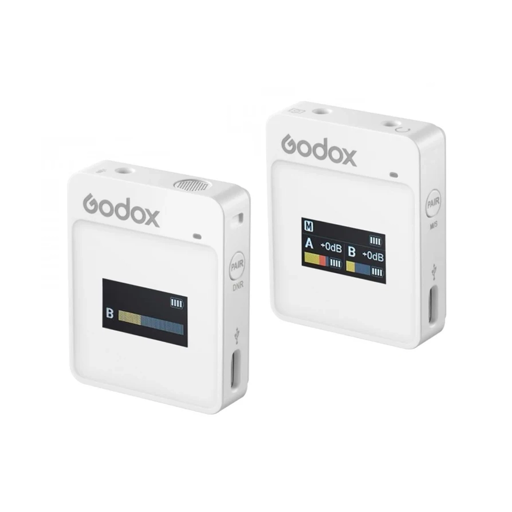 GODOX MoveLink II M1 White Compact Wireless Microphone System for Cameras & Smartphones with 3.5mm (2.4 GHz, ) (Neck mic. Wireless)