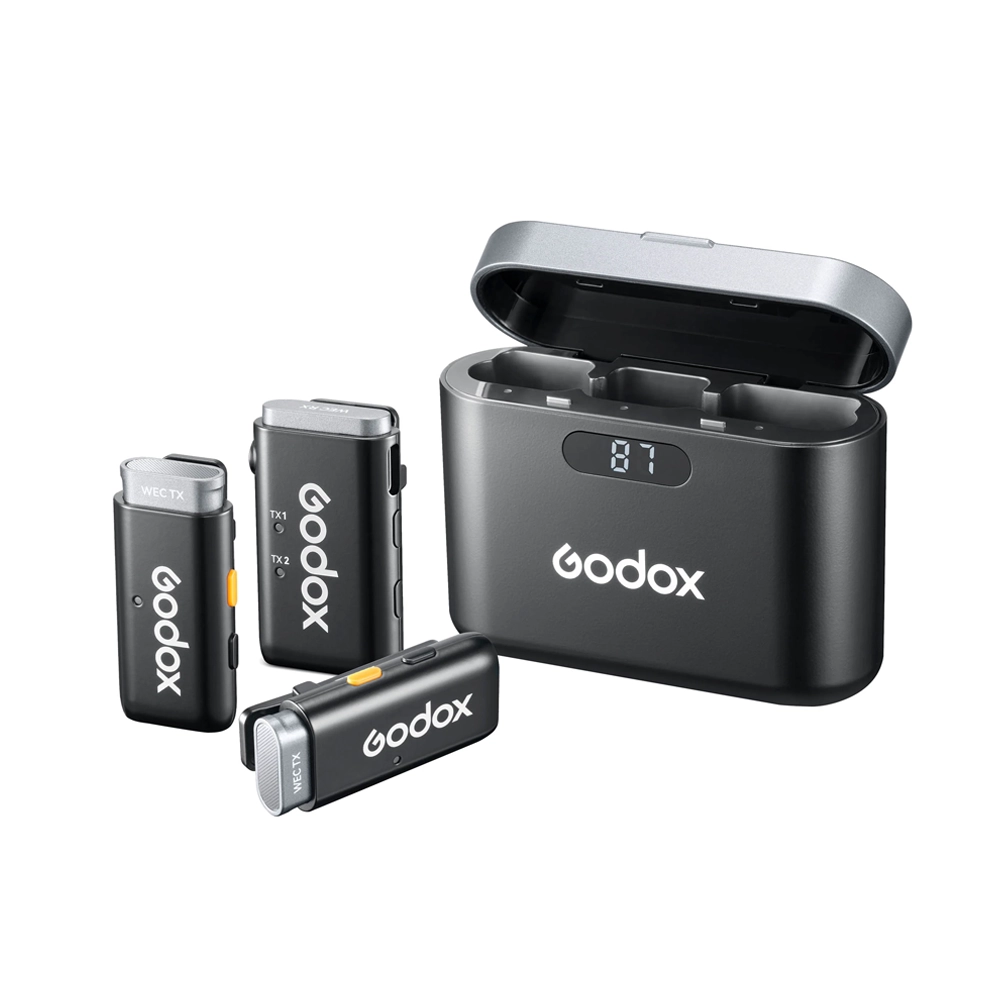 Godox WEC Kit2 2-Person Wireless Microphone System for Cameras and Mobile Devices (2.4 GHz) (Neck Mic.)