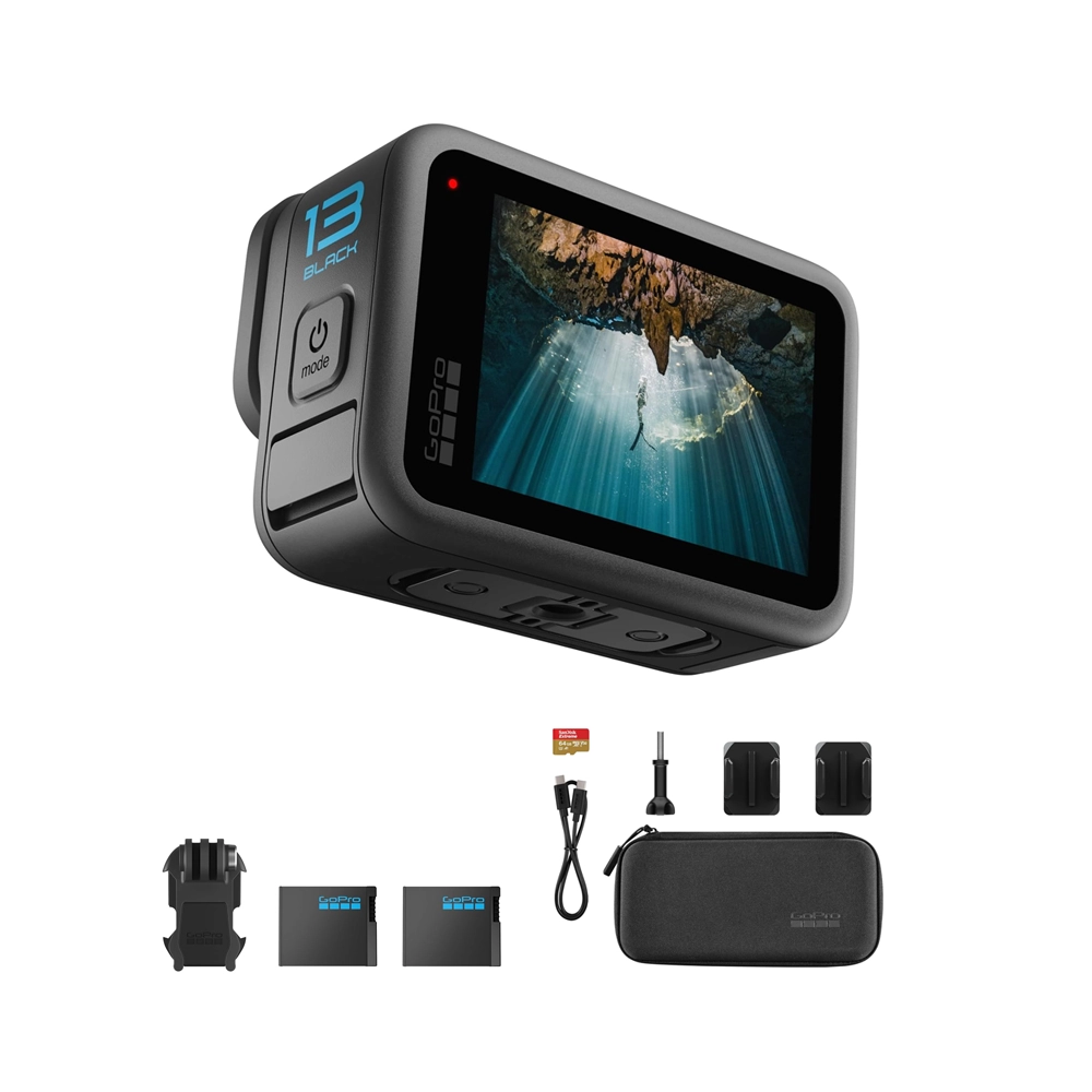 GoPro HERO13 Black with 64gb Micro Ram & one extra battery Kit