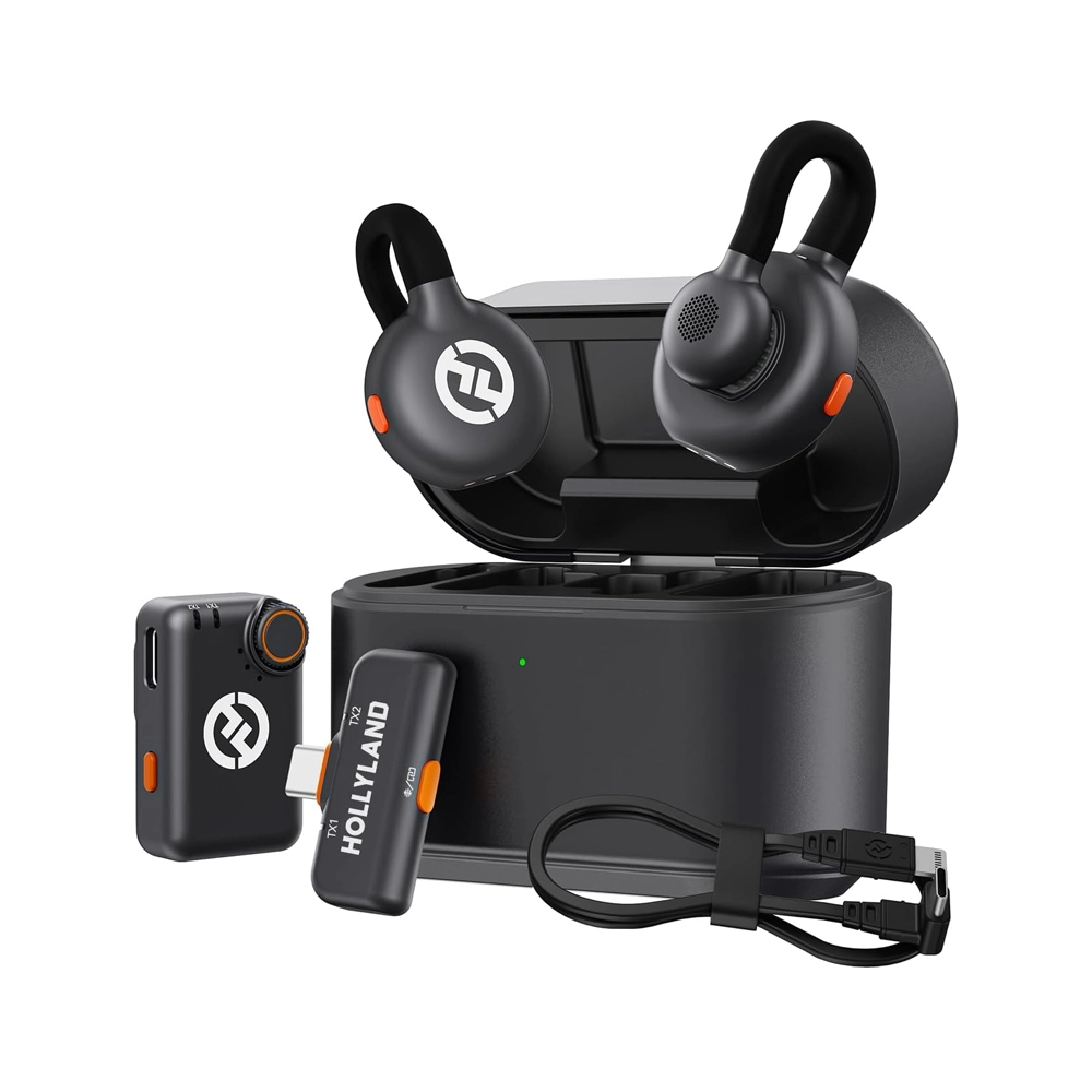 HOLLYLAND LARK M2S Combo Duo All in one Version Charging Case (Space Gray) for Camera &phone