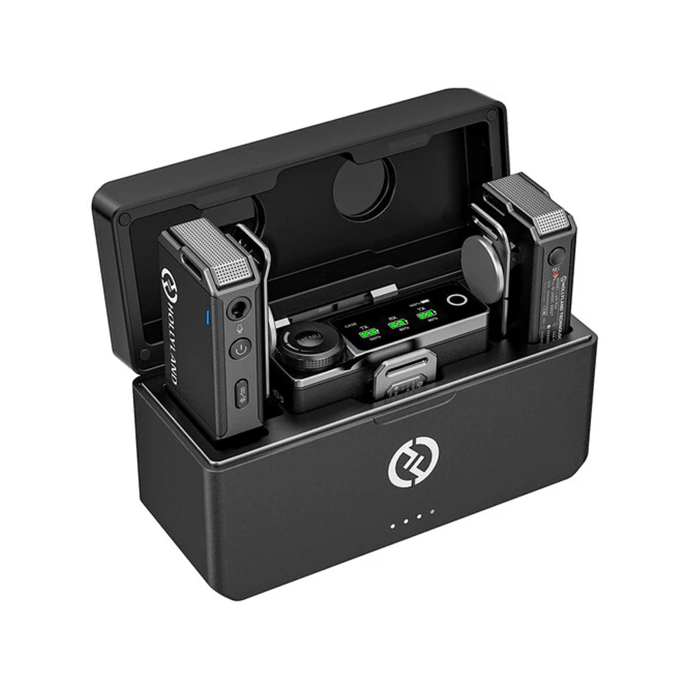 HOLLYLAND LARK MAX Duo 2-Person Wireless Microphone System (2.4 GHz, Black) without nick mic  (Neck mic. Wireless)