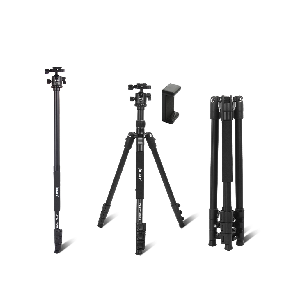 JMARY KT325-NB30 Professional Tripod 164.5cm with Ball Head &Mobile Holder