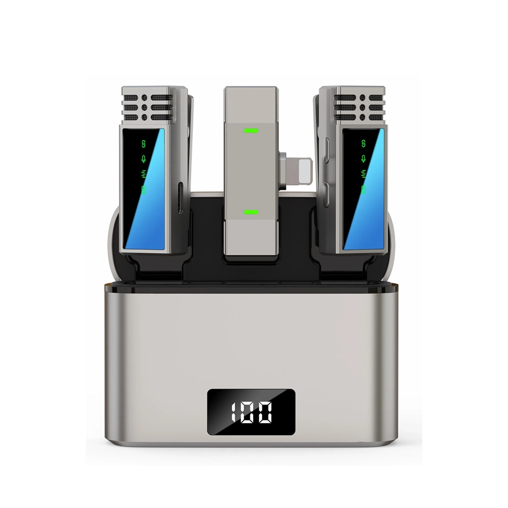 JMARY MW-15 Dual Lavalier Microphone for iPhone, Tablet, Laptop, Smartphone  (Neck mic. Wireless)