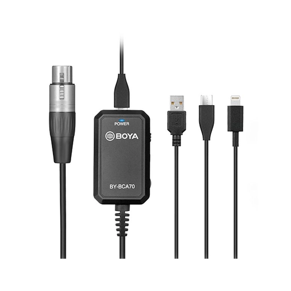 BOYA-BY-BCA70 Audio Adapter for XLR Microphones to Mobile ,Computers, Smartphone