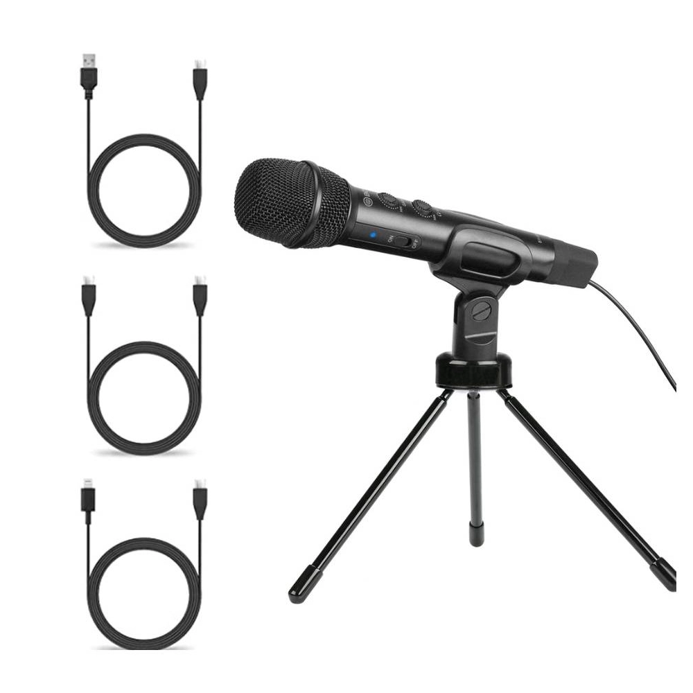 BOYA-BY-HM2 Handheld Microphone (with Mini Tripod / USB Type-C / USB-A / Lightning Audio Cables