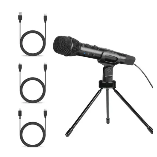 [BOYA] BOYA-BY-HM2 Handheld Microphone (with Mini Tripod / USB Type-C / USB-A / Lightning Audio Cables