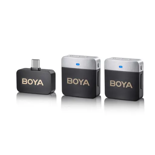 [BOYA] BOYA BY-M1V4 2-Person Wireless Microphone System forType-C Mobile Devices (2.4 GHz)(Neck mic. Wireless)