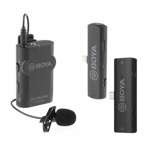 [BOYA] BOYA BY-WM4 PRO-K3 Digital Wireless Omni Lavalier Microphone System for  iOS & Type-C Devices KIT(2.4 GHz) (Neck mic. Wireless)