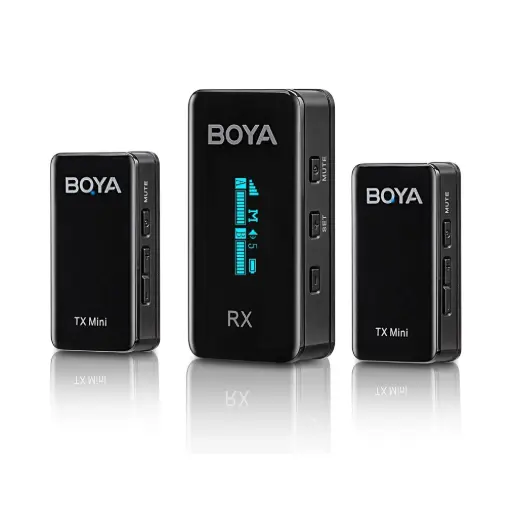 [BOYA] BOYA BY-XM6-S2 Mini Digital Camera-Mount True-Wireless 2-Person Microphone System (2.4 GHz) (Neck mic. Wireless)