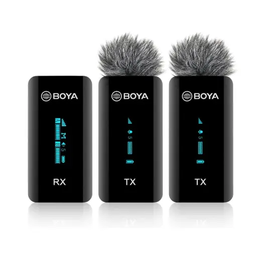 [BOYA] BOYA BY-XM6-S2 Ultra Compact 2.4GHz Dual Wireless Microphone for Camera (Neck mic. Wireless)