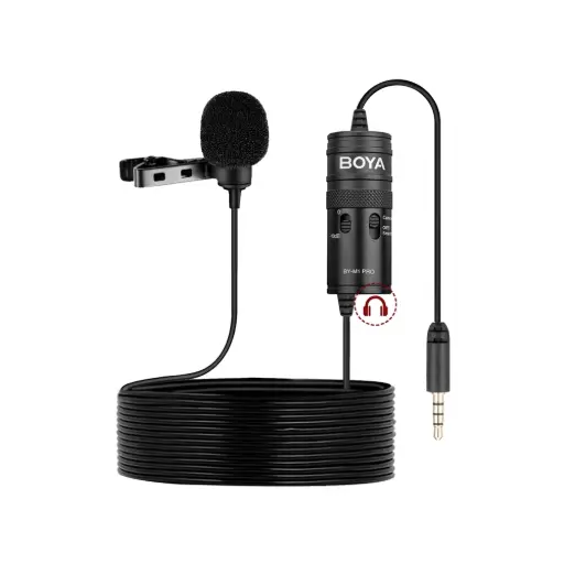 [BOYA] BOYA- BY- M1 PRO - Omni Lavalier Mic for Smartphones and Cameras (TRRS)