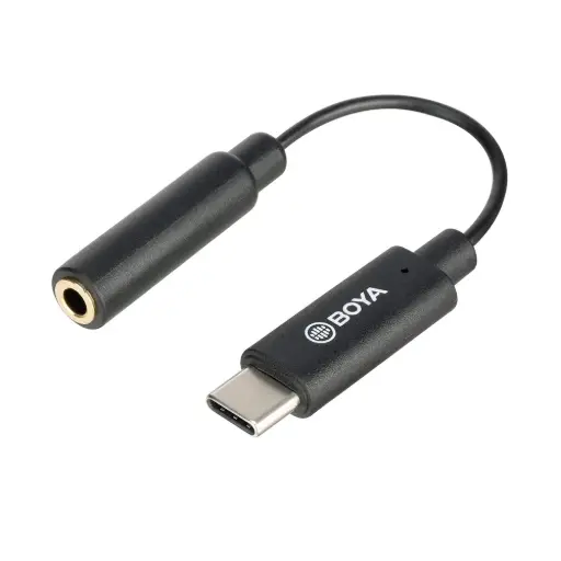 [BOYA-CABLES] BOYA-BY-K6 3.5mm TRS (Femail) to Type-c (Male) Adapter 15cm for Osmo Pocket