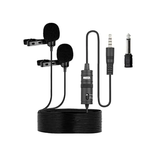 [BOYA] BOYA-BY-M1DM Dual Lavalier Universal Microphone