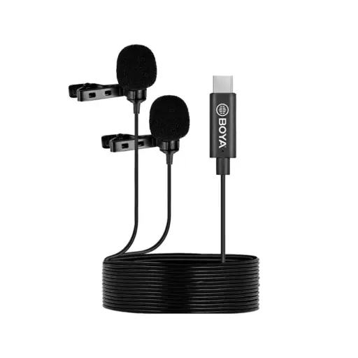 [BOYA] BOYA-BY-M3D Digital Dual Lavalier Microphones Type C