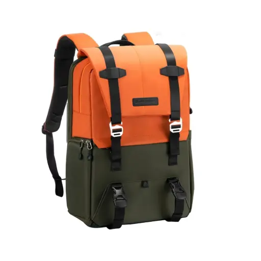 [BAG-K&F] KF13.087AV1 Camera Backpack with Rain Cover for DSLR Cameras (Orange) 45x30x20cm