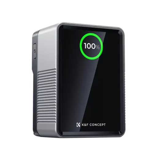 [K&F] KF28.0024V1 99Wh V-mount battery 6700mAh, 100W PD two-way Type-C fast charging, with TFT screen, D-TAP, BP, Type-A, DC interface