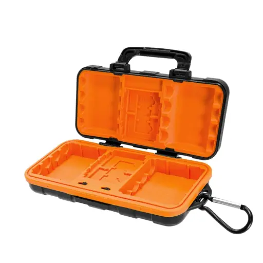 [K&F] KF31.079 Camera Battery SD Card Holder Water-resistant and Anti-shock Case for (4 SD Cards, 2 Camera Batteries, 6 TF Cards, 2 CF Cards or 2 XQDs,)