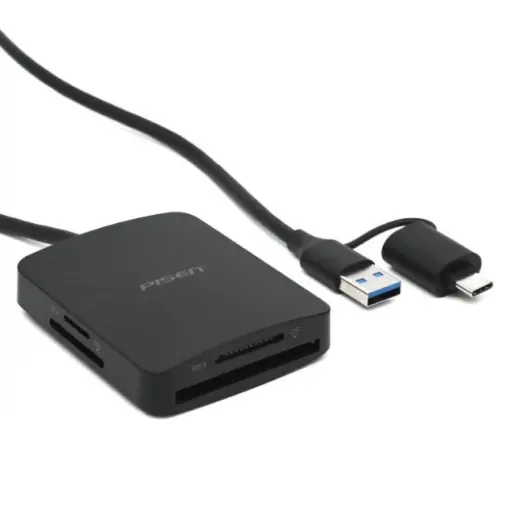 [MEMORY CARD READER] PISEN USB3.0 + TYPE-C to SD/TF/CF/MS 4in1 CARD READING