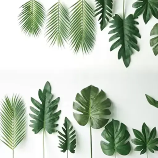 [Photography Equipment] D5 Green Artificial Tree Leaves Fake Plants Decor Photography Props Backdrop (8pcs a set)